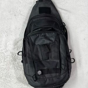 Samurai tactical cross body over shoulder fishing tackle sling bag